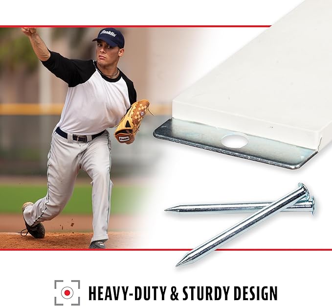 Franklin Sports Pitcher's Rubber - Softball + Baseball Pitching Rubber - Portable Mound - Indoor + Outdoor Pitchers Plate - 18" or 24"-StrideForce Fitness