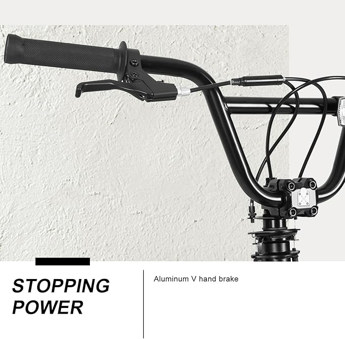 WEIZE Freestyle BMX Bike, 20 inch Trick Bicycle for Kids and Adults Men Women, Hi-Ten Steel Frame, 360 Degree Rotor Freestyle, 4 Pegs Single Speed Teen Bike, Beginner-Level to Advanced Riders-StrideForce Fitness