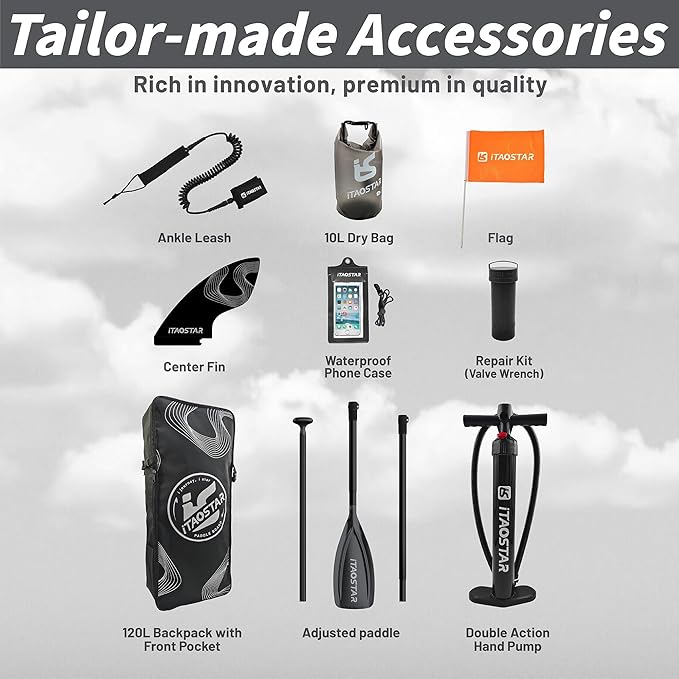 Lead 11‘ x 33" / 12’×35" Inflatable Stand Up Paddle Board - Premium SUP Board Kit - Ultra Stable Paddleboard for Adults & Youth - All Skill Levels - for Lakes, Oceans-StrideForce Fitness