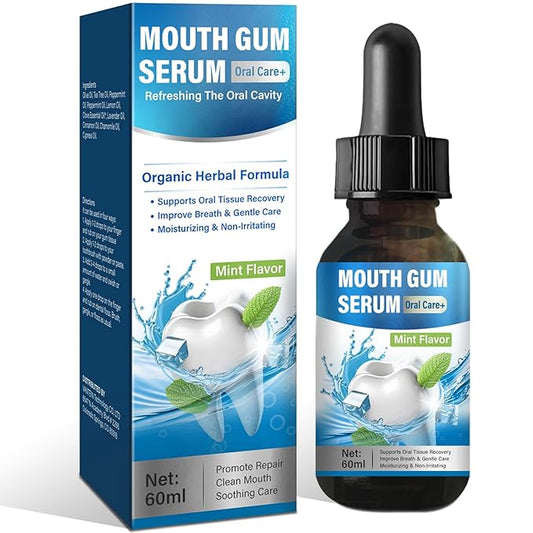 Gum Repair for Receding Gums, 60ml Gum Restore Drops, for Dry Mouth, Stain Removal & Bad Breath Treatment for Adults, Instant Fresh Breath