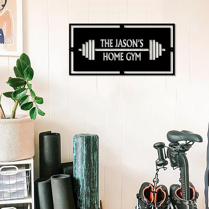 Luxury Personalized Gym Metal Sign, Gym Cut Metal Wall Art, Fitness Home Decor, Gifts for Fitness Lovers, Workout Room Sign-StrideForce Fitness