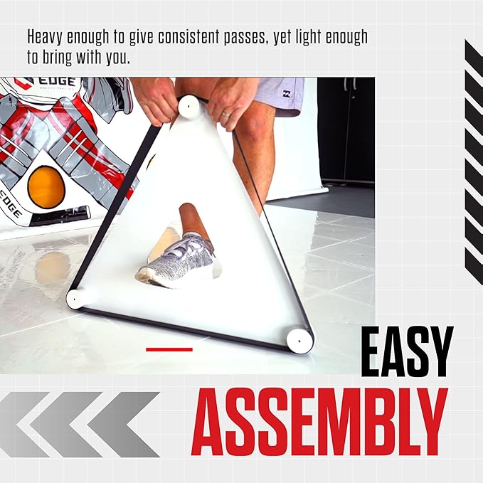 Snipers Edge Hockey - Hockey PassMaster - 26" x 26" x 26" - Easy Assembly, Multiple Angles to Use, Works On and Off Ice.-StrideForce Fitness