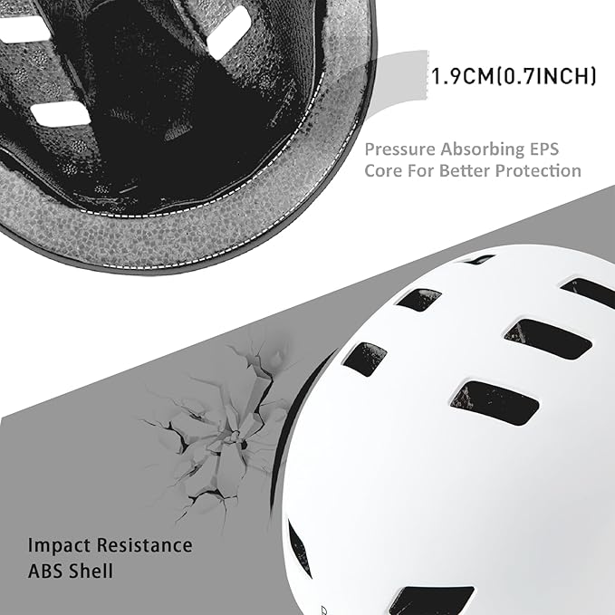 Bike Helmet 3 Sizes for Teenager Kids Youth Adults,Bavilk Skateboard Helmet Adjustable Multi-Sport Bicycle Cycling Scooter Roller Skate Inline Skating Rollerblading for Girls Boys Women Men Teen-StrideForce Fitness