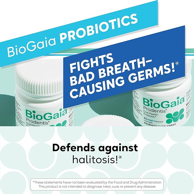 BioGaia Prodentis | Oral Probiotics | Promotes Healthy Gums & Teeth | Defends Against Bad Breath & Dental Problems | Improves Oral Health | Apple Flavored Dental Probiotic Lozenge
