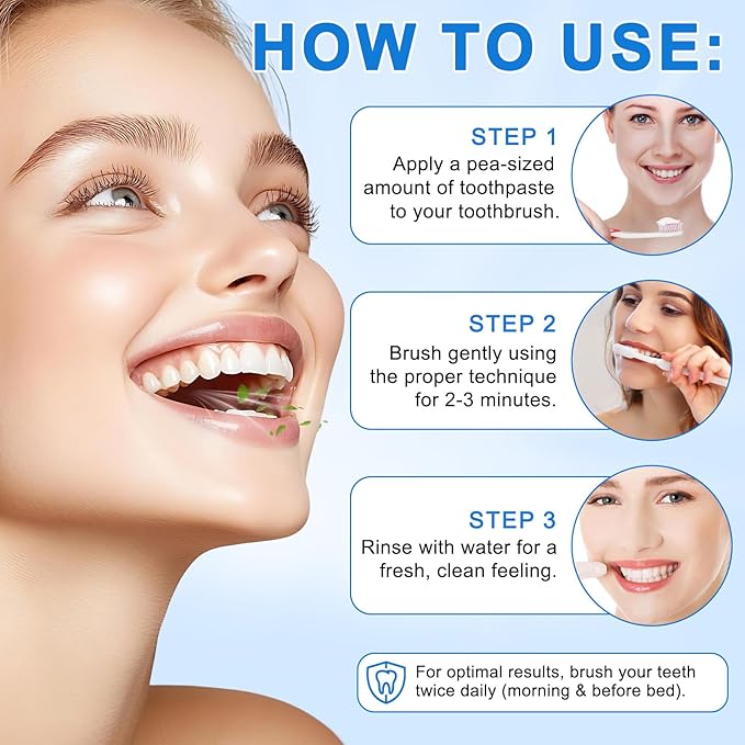 Hydroxyapatite Toothpaste for Enamel Protection and Tooth Strengthening - 9.9% Hidroxiapatita Toothpaste for Sensitive Teeth to Repair, Fluoride-Free Dental Care with Natural Mint (240g)