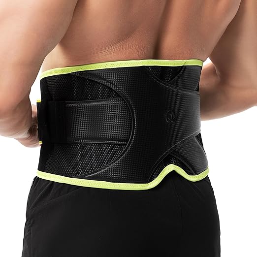 Back Brace for Lower Back Pain Relief, 8X Powerful Support System,Lumbar Support Belt for Men & Women Ergonomic 3D knitted Design with Adjustable Strap for Fitness Running Home Pilates Black L-StrideForce Fitness