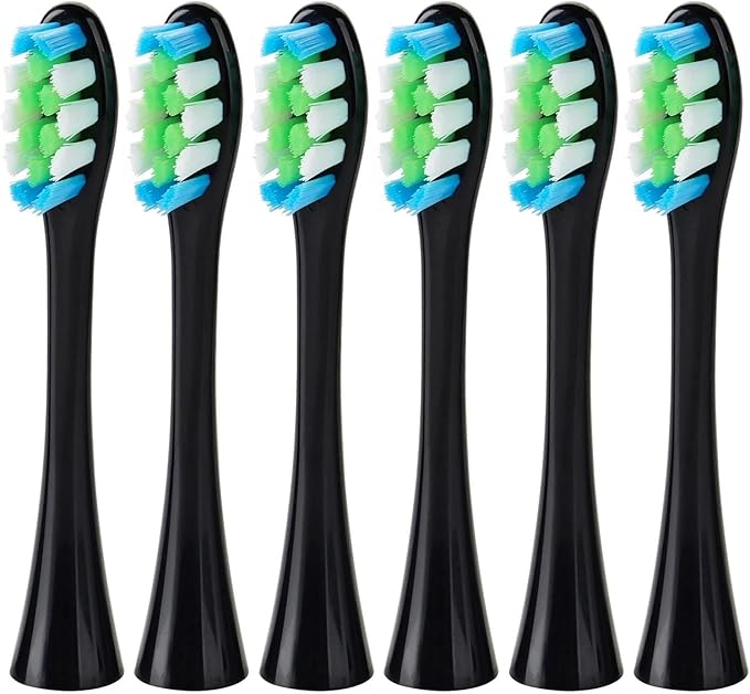 6Pcs Suitable,Compatible for OCLEAN/OKLIN X Electric Toothbrush Head One/SE/XPRO/Z1/AIR Universal Replacement(BK 6Pcs)