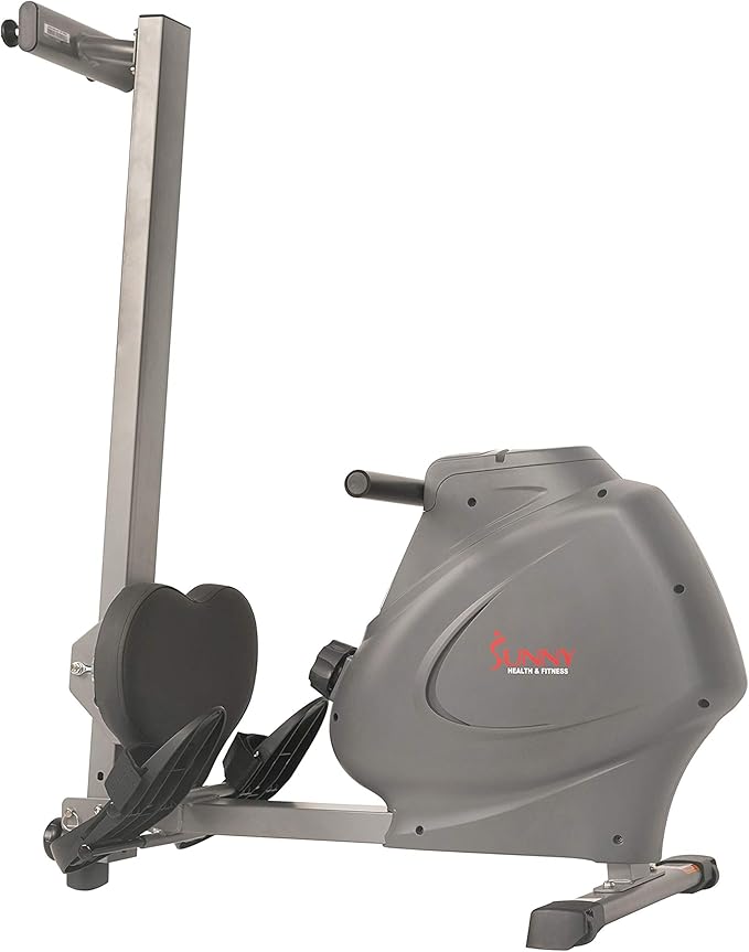 Sunny Health & Fitness Magnetic Rowing Machine for Home Exercise, Quiet & Smooth Rower with Compact Storage and Optional Free SunnyFit App Connectivity-StrideForce Fitness