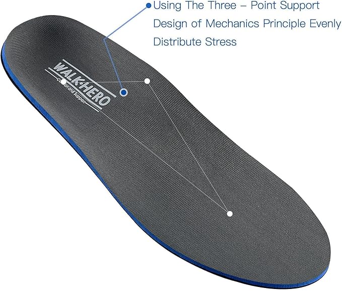Plantar Fasciitis Feet Insoles Arch Supports Orthotics Inserts Relieve Flat Feet, High Arch (Mens 16-16 1/2)-StrideForce Fitness