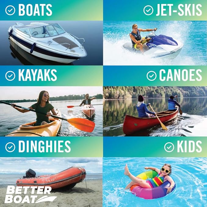 Boat Paddle Telescoping Plastic Collapsible Oar, Kayak, Jet Ski, Rafting, Mini Canoe Paddles, Tubing Floats, Rowing Safety Accessories for Kids and Adults-StrideForce Fitness