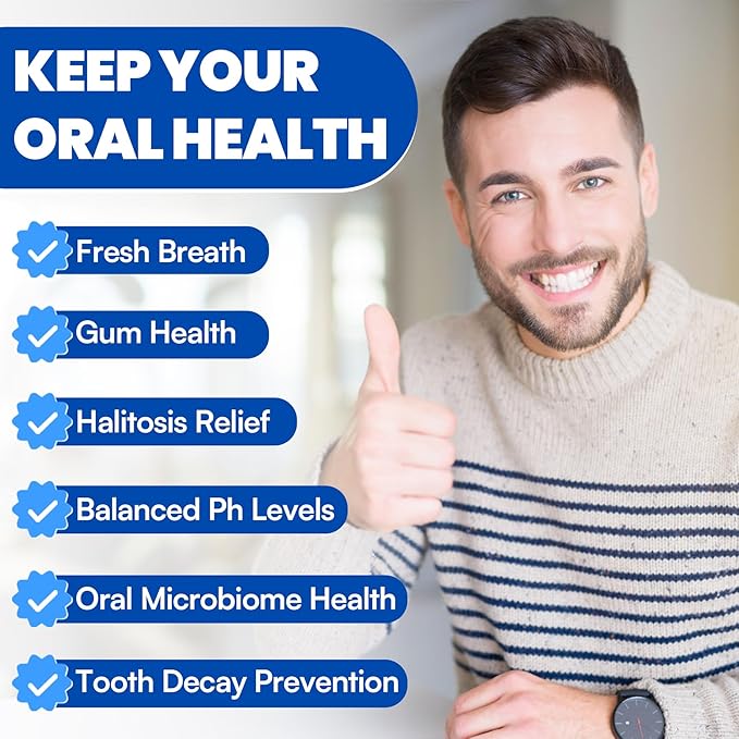 Oral Probiotics, 11 Billion CFU, with M18, A12, Oral Probiotics for Mouth Bad Breath for adults, Dry Mouth, Gum Health & Gum Restore, Chronic Halitosis, Fresh Breath, 120 Lozenges (Mint Flavor)