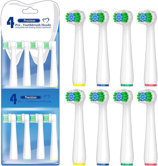 Replacement Toothbrush Heads Compatible with Oral B Braun Pro 1000 Electric Toothbrush Heads, 8 Count Precision Clean Brush Heads Refill Compatible with Oral B Pro 100/500/1000/1500/Genius X