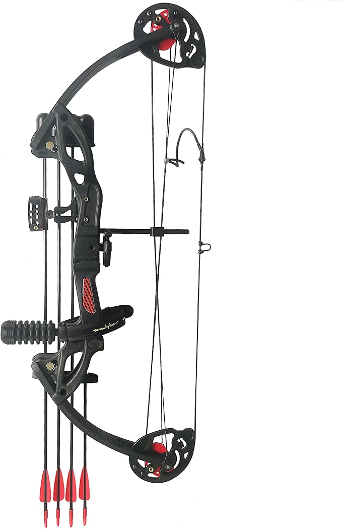 Compound Bow Archery for Youth and Beginner, Right Handed,19”-28” Draw Length,15-29 Lbs Draw Weight, 260 fps-StrideForce Fitness