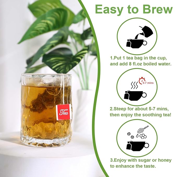 TEARELAE - Guava Leaves Tea Bags - 70 Count - 100% Pure Natural Guava Leaves - Aid in Digestion, Promote Relaxation - Non-GMO - Caffeine-Free-StrideForce Fitness