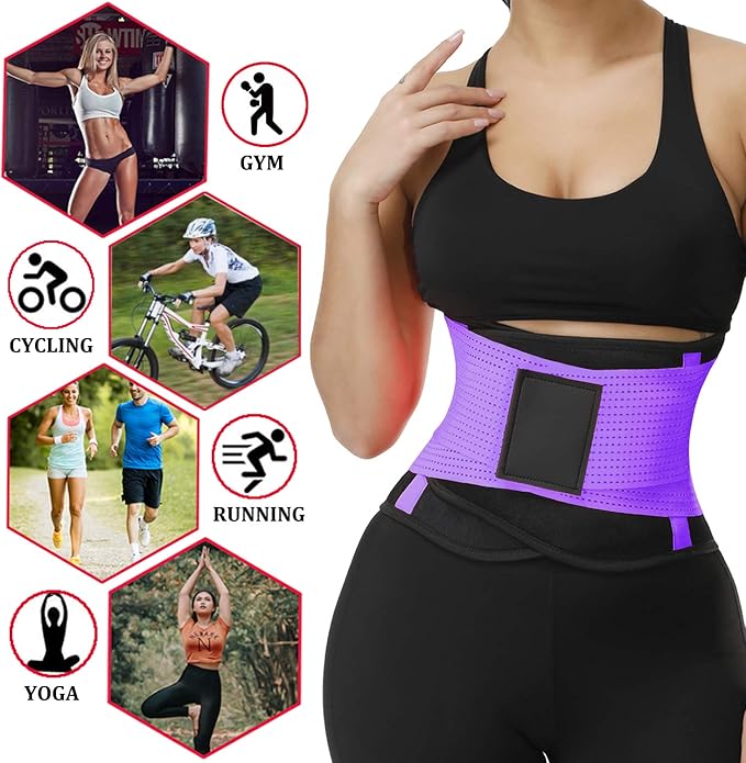 VENUZOR Waist Trainer Belt for Women - Waist Cincher Trimmer - Slimming Body Shaper Belt - Sport Girdle Belt (UP Graded)-StrideForce Fitness