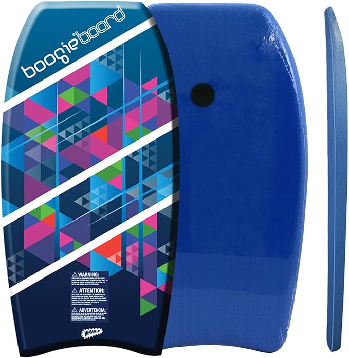 Wham-O Boogie Boards, 37" Body Board for Beach, Lightweight Bodyboard with Wrist Leash for Beginners and Training All Wave Conditions(1 Pack)-StrideForce Fitness