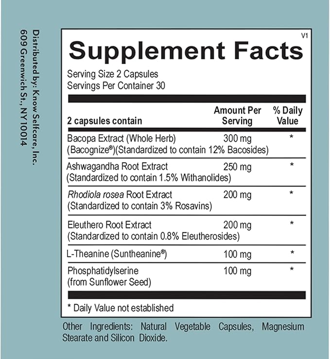 Veracity Cortisol Calming - Clinically Proven Stress & Sleep Support Supplement - Reduces Tension & Improves Mental Clarity with Natural Blend of Adaptogens - 60 Capsules-StrideForce Fitness