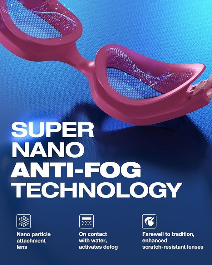 ZIONOR G1 Nava Super Anti-Fog Unisex Swim Goggles Mirror/Bright Smoke Lens-StrideForce Fitness