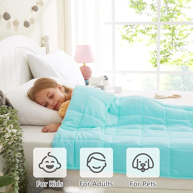 L'AGRATY Weighted Blanket - 36"x48" 3lbs Weighted Blanket Microfiber Material with Glass Beads Small Blanket for All-Season Summer Fall Winter Soft Thick Blanket-StrideForce Fitness