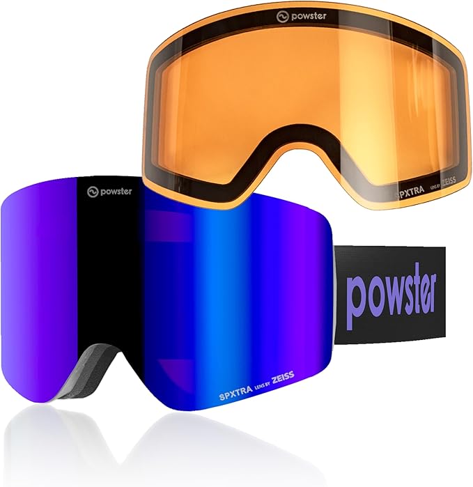Ski Goggles Snow OTG Snowboard Goggles Magnetic Interchangeable Lens Frameless UV Protection Anti-fog mobile Skating-StrideForce Fitness
