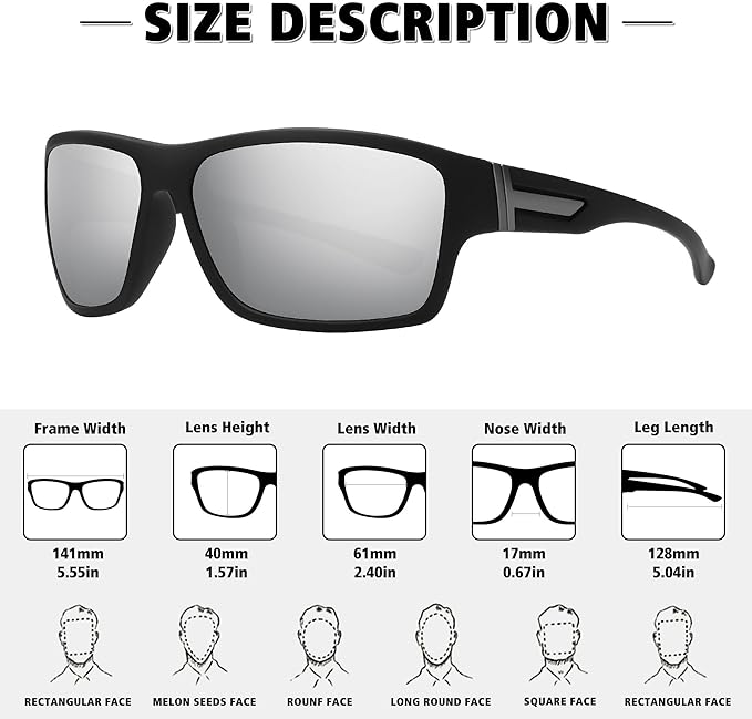 STORYCOAST Polarized Sports Sunglasses for Men Women Unbreakable Frame Cycling Fishing Driving-StrideForce Fitness