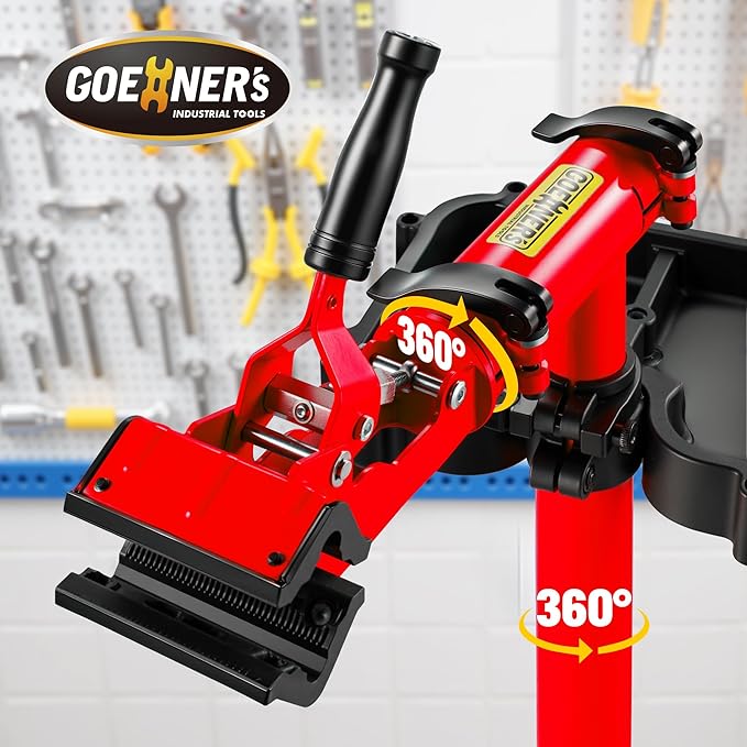 Bike Repair Stand, 176 LBS Heavy Duty Portable Bicycle Mechanic Maintenance Workstand with Tool Tray, Steel & Aluminum Shop Home Adjustable Height Foldable Bike Work Stand for E Bike, MTB, RB-StrideForce Fitness