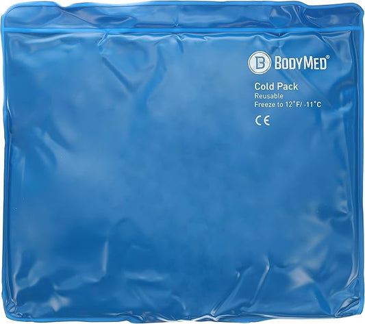 BodyMed Reusable Vinyl Ice Pack for Knee, Arm, Elbow, Shoulder, Back - Professional Grade Cold Therapy for Injuries, Aches, Swelling, Bruises, Sprains - 14 in. x 12 in. (Standard)-StrideForce Fitness