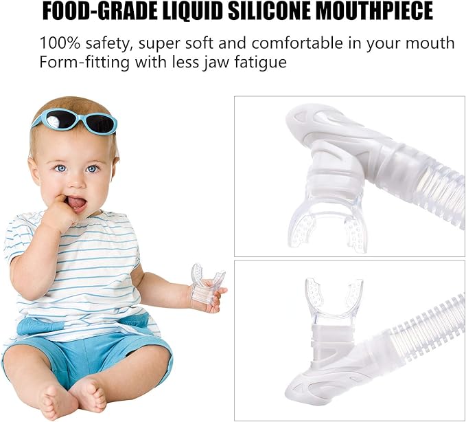 Aegend Dry Snorkel, Dive Mask Easy-Breath Free Diving Snorkel for Snorkeling Scuba Diving Freediving Swimming, with Top Dry Valve and Food-Grade Silicone Mouthpiece-StrideForce Fitness