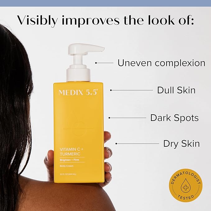 MEDIX 5.5 Vitamin C Cream Face Lotion & Body Lotion Moisturizer | Anti Aging Skin Care Firming & Brightening Cream Diminishes The Look Of Uneven Skin Tone, Age Spots, & Sun Damaged Dry Skin, 15 Fl Oz-StrideForce Fitness