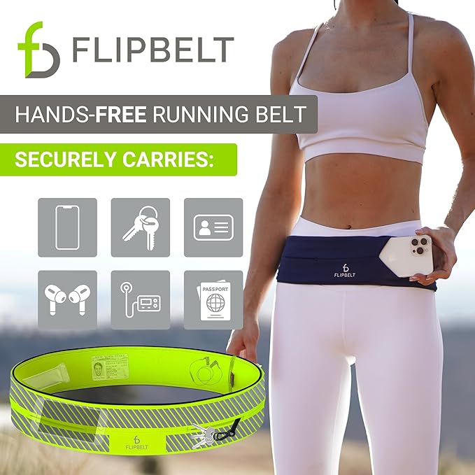 FlipBelt Classic Running Belt, Running Fanny Pack for Women and Men, USA Company-StrideForce Fitness