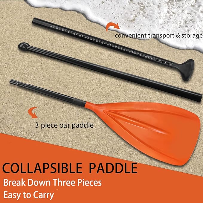 LBW 3 Piece SUP Paddle Board Paddle Floating Portable Paddleboard Accessories Adjustable Double Holes Lock Sturdy & Ergonomic for Surfing Beginner-StrideForce Fitness