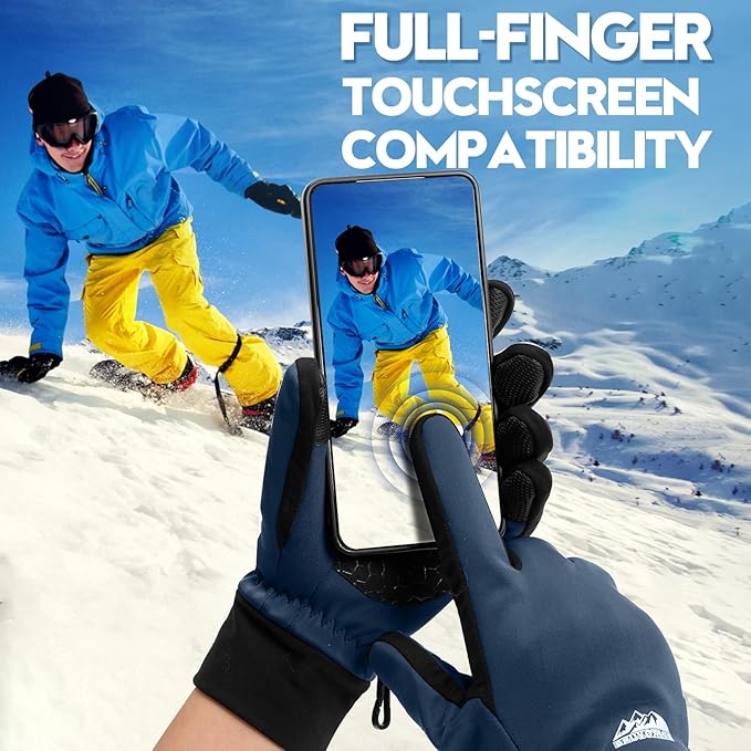 Bruvoalon Winter Gloves for Women & Men, 3M Thermal Insulation, Lycra Fabric, Windproof, Touchscreen, Anti-Slip, Cold Weather-StrideForce Fitness