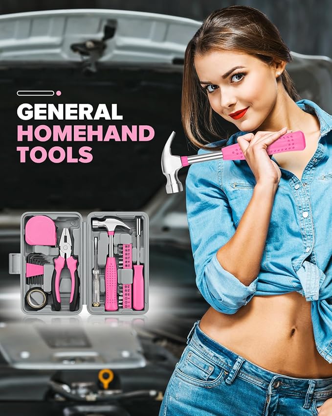 24pcs Home DIY Tool Kit for Household, Office & Garage - General Repair Small Hand Tool Set with Storage Case-StrideForce Fitness