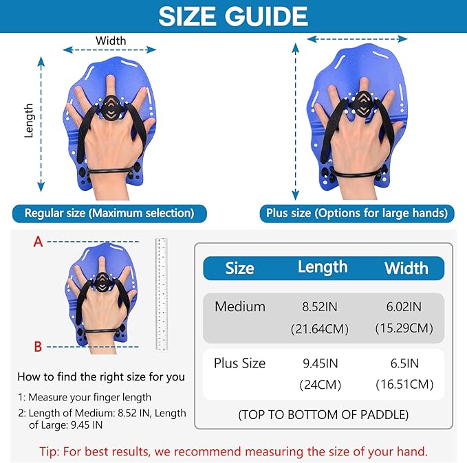 Hikeen Swim Paddle Hand for Adult and Junior, Swim Training Hand Paddles with Adjustable Straps, Swimming Hand Paddles for Training-StrideForce Fitness
