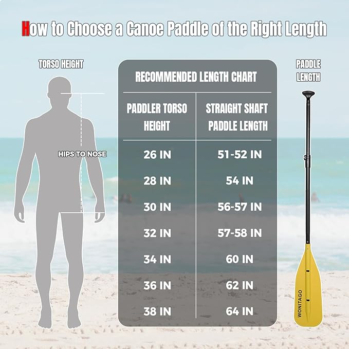 Canoe Paddle Aluminum Shaft with PP Blade, Floating Adjustable Paddle for Canoeing, Boating and Rafting, 122-152 cm/4-5 Ft-StrideForce Fitness