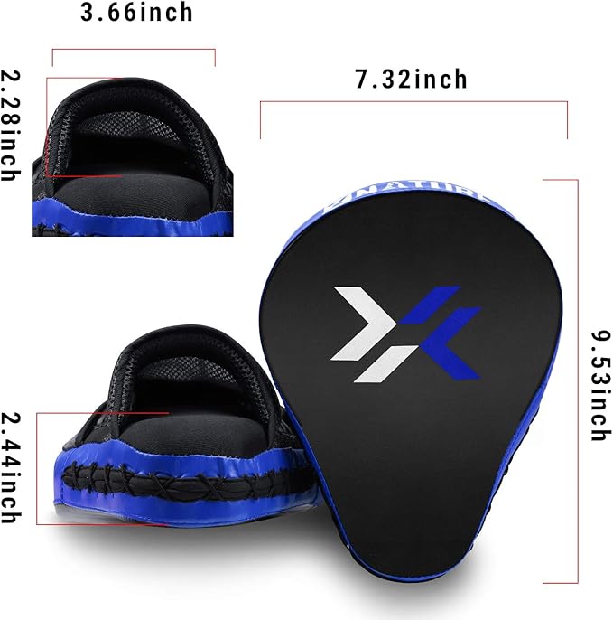 Boxing and MMA Punching Mitts - Hook & Jab Pads, Focus Punch Mitts, Target Focus Pads, and Kick Shield for Muay Thai Training-StrideForce Fitness