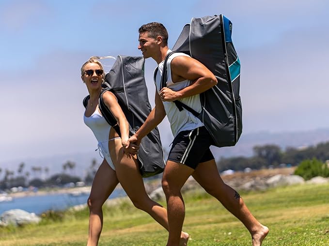 Paddle Board, Inflatable Stand Up SUP Paddle Boards for Adults & Youths of All Skill Levels, Wide & Non-Slip Deck Design Blow Up Paddleboards with Premium Accessories & Storage Bag-StrideForce Fitness