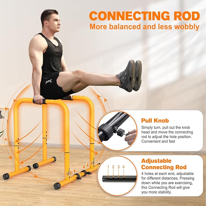 RELIFE REBUILD YOUR LIFE Dip Station Functional Heavy Duty Dip Stands Fitness Workout Dip bar Station Stabilizer Parallette Push Up Stand-StrideForce Fitness