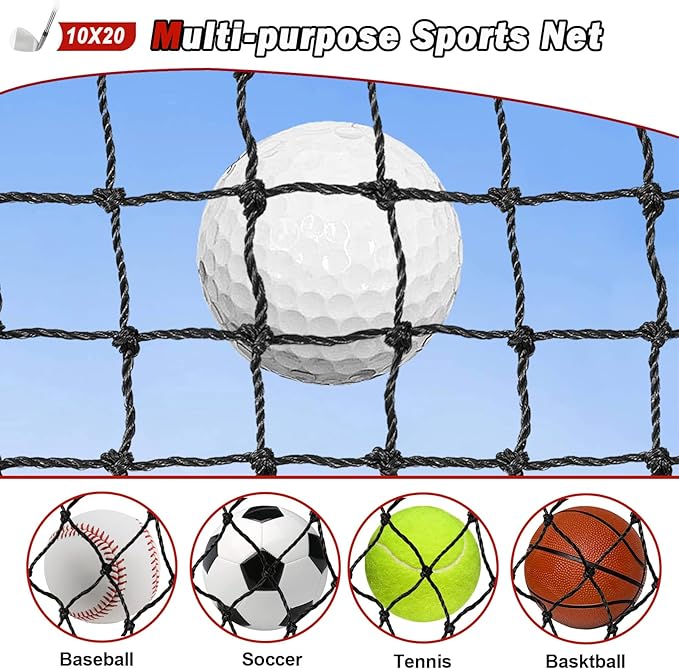 Golf Net,Golf Practice Net,Sports Netting,Sports Practice Barrier Net,Heavy Duty Ball Netting-StrideForce Fitness