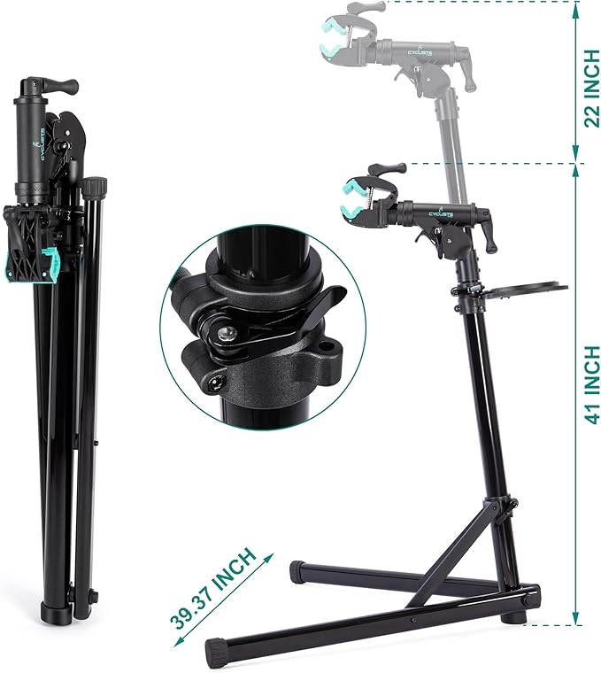 cyclists Bike Repair Stand Bike Stand for Workstand Maintenance - E Bike Repair Stand Bicycle Shop Home Mechanics for Mountain Bike and Road Bike (Max Load 55lbs)-StrideForce Fitness