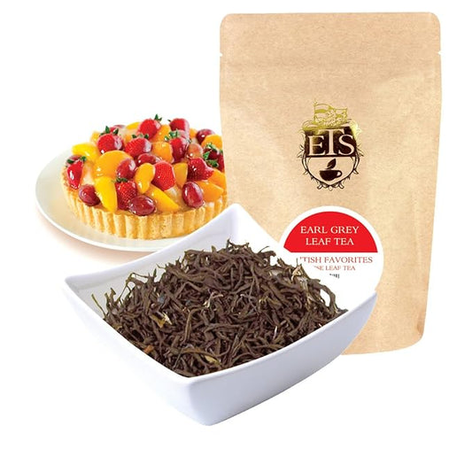 Earl Grey Tea | Loose Leaf Black Tea with Bergamot | Aromatic Blend of Chinese and Indian Teas | 4oz Resealable Pouch | Premium Tea Leaves | English Tea Tradition | Robust & Citrusy-StrideForce Fitness