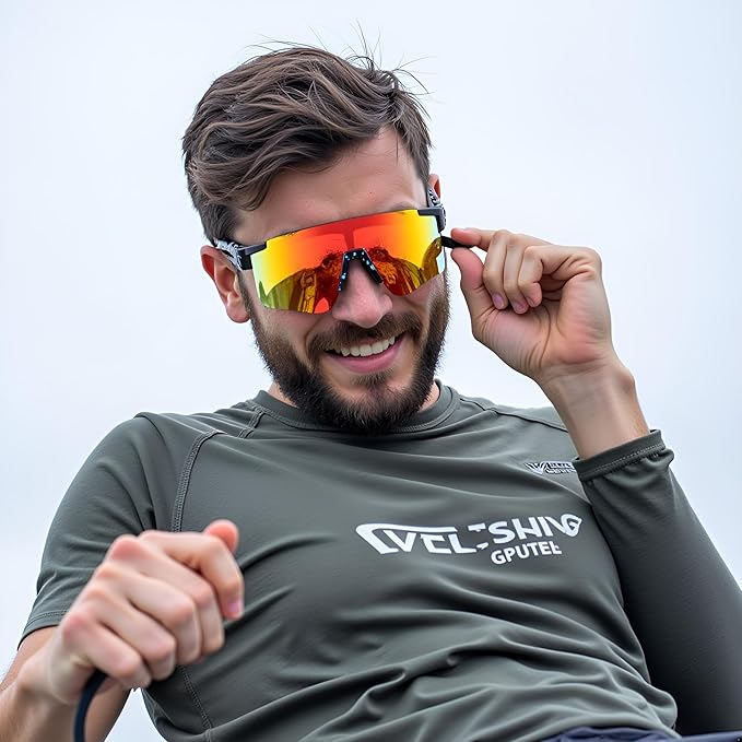 MALIDAK Sports Sunglasses for Mens Women Youth Baseball Sunglasses UV400 Protection Men Cycling Glasses-StrideForce Fitness