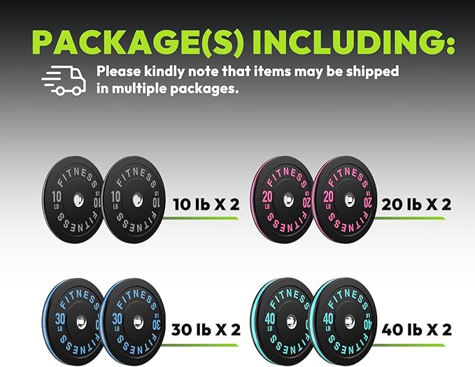 Bumper Plates 2 - Inch Olympic Weight Plate Set for Barbell, 10-55 lb Rubber Weights Sets for Home Gym, Strength Training Plate, Weight Lifting, Black-StrideForce Fitness