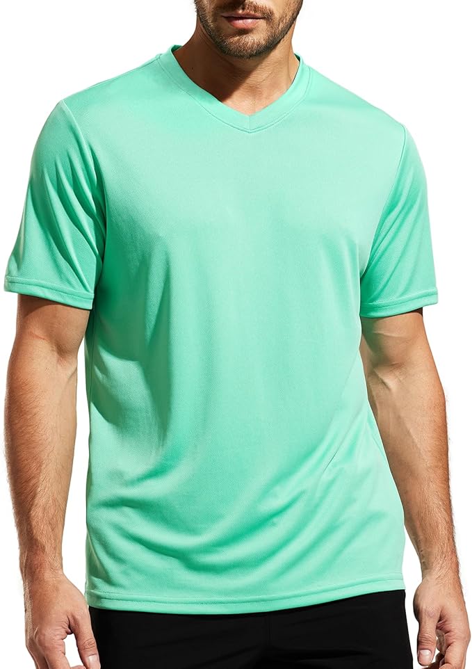 MIER Men's Quick Dry Workout Shirts Moisture Wicking Running Athletic Performance T-Shirts Recycled Polyester Top Tee-StrideForce Fitness