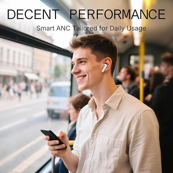 CMF Buds 2a Wireless Earbuds 2025 New Active Noise Cancelling 42dB Hybrid ANC Bluetooth Headphones, 12.4mm Dynamic Driver for Big Bass, 4 Mic Clear Call, Sport Ear Buds for iPhone, Android, Light Grey-StrideForce Fitness