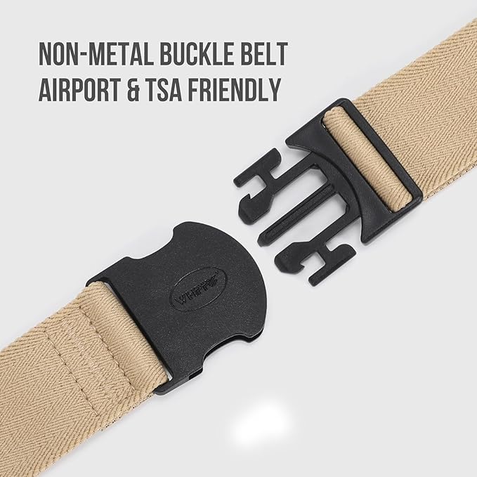 WHIPPY Mens Elastic Stretch Belt Unisex Adventure Web Belt for Women Men with Non-Metal Buckle Adjustable Belts-StrideForce Fitness