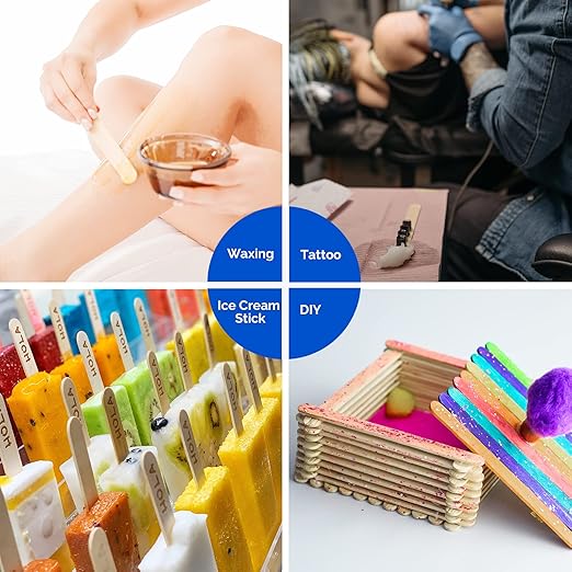 JMU 5000 Count Tongue Depressors, 6" Non-Sterile Tongue Blades Wood Sticks