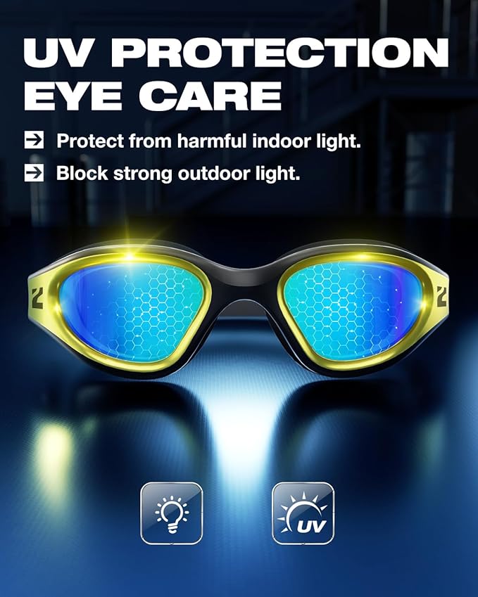 ZIONOR G1 Nava Super Anti-Fog Unisex Swim Goggles Mirror/Bright Smoke Lens-StrideForce Fitness