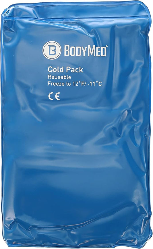 BodyMed Reusable Vinyl Ice Pack for Knee, Arm, Elbow, Shoulder, Back - Professional Grade Cold Therapy for Injuries, Aches, Swelling, Bruises, Sprains - 12 in. x 7 in. (Half)-StrideForce Fitness