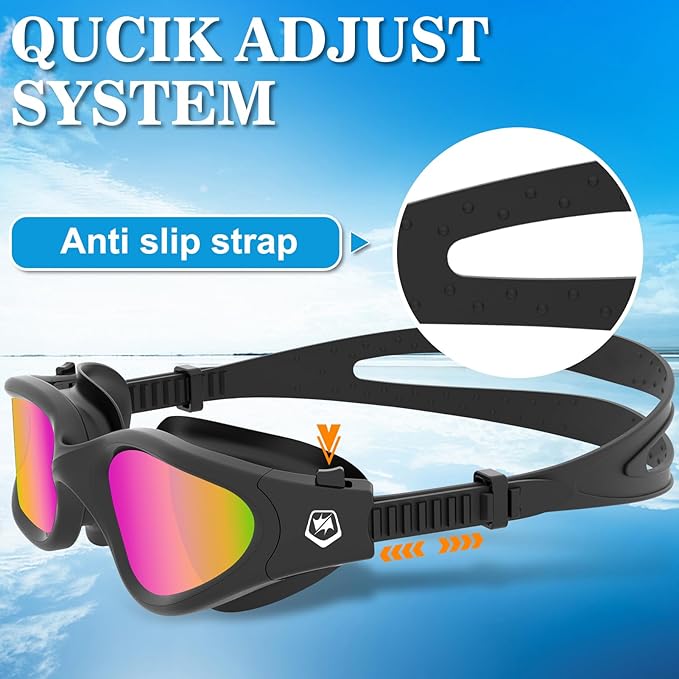 WIN.MAX Polarized Swimming Goggles Swim Pool Goggles Anti Fog Anti UV No Leakage Clear Vision for Men Women Adults Teenagers-StrideForce Fitness